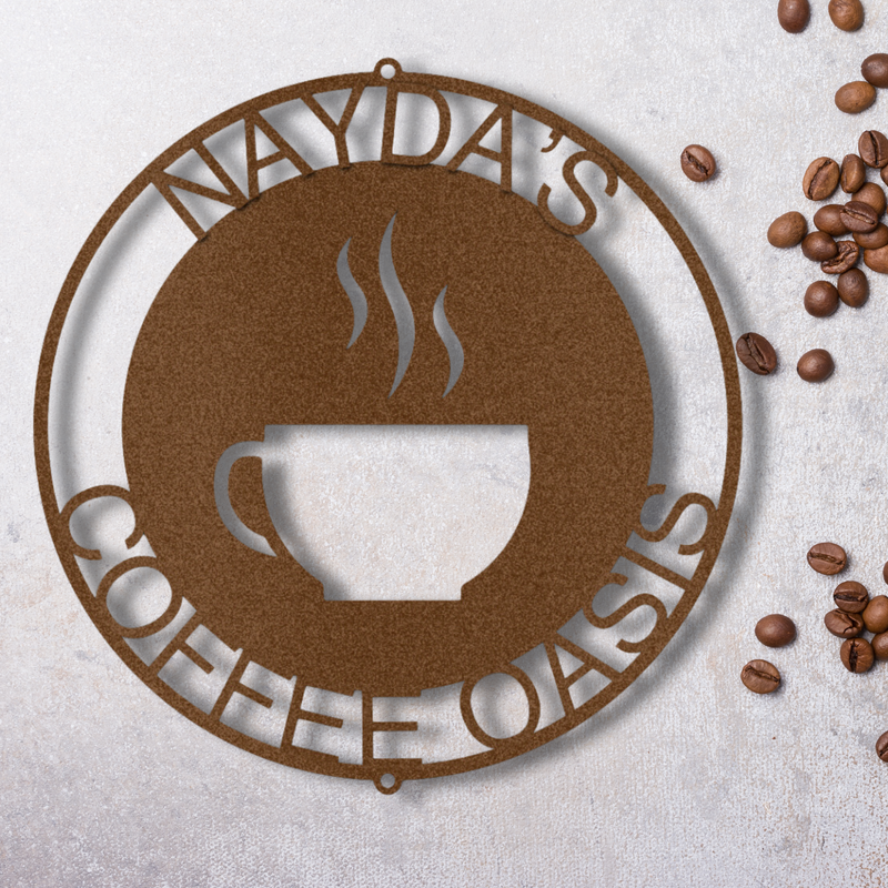 Customized Coffee Lover's Dream Decor - Steel Sign