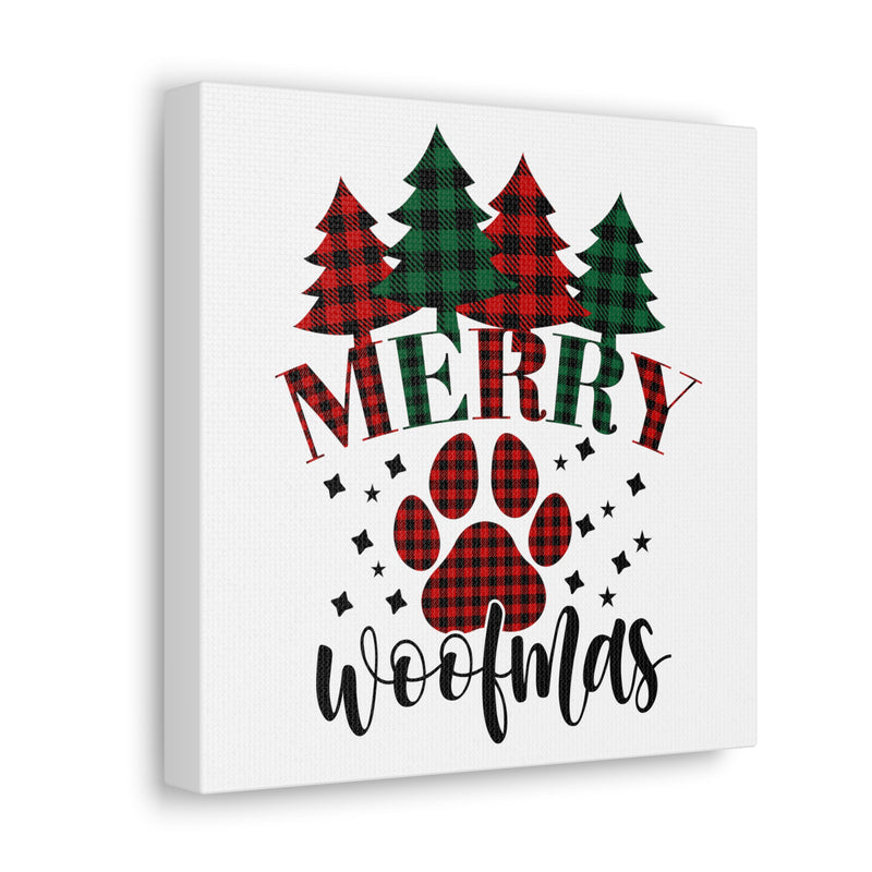 Merry Woofmas Canvas Wraps