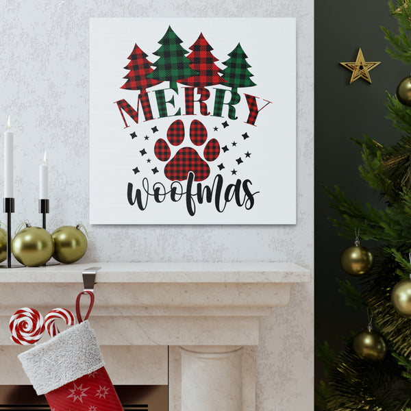 Merry Woofmas Canvas Wraps