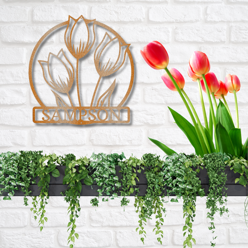 TULIP PERSONALIZED  - Steel Sign