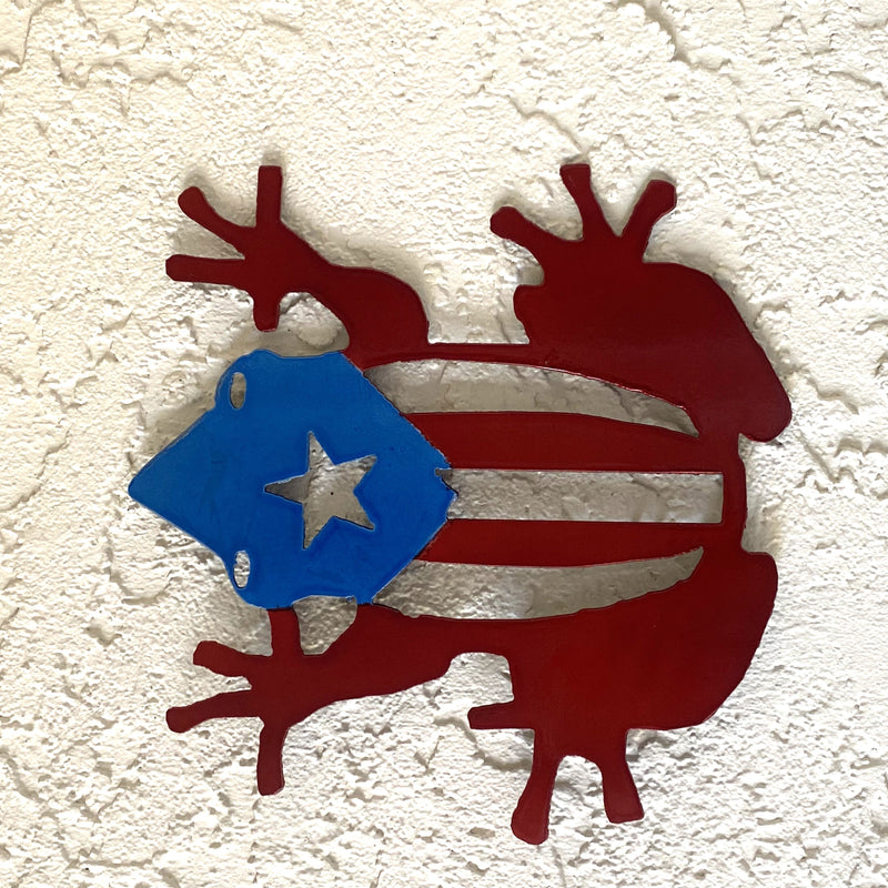 COQUI-SHAPED METAL FLAG