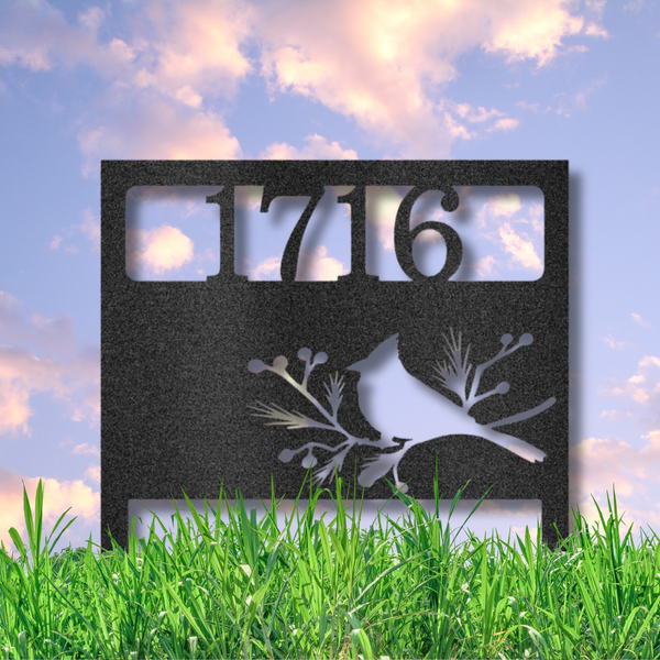 Bird Yard Address Stake - Steel Sign