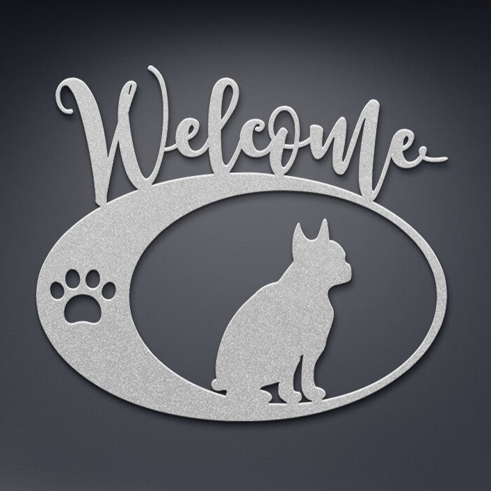 Frenchie Welcome Steel Sign