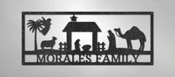 Nativity Monogram - Steel Sign