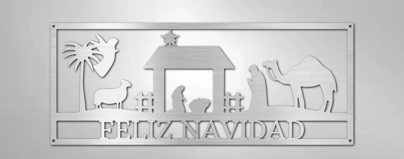 Nativity Monogram - Steel Sign