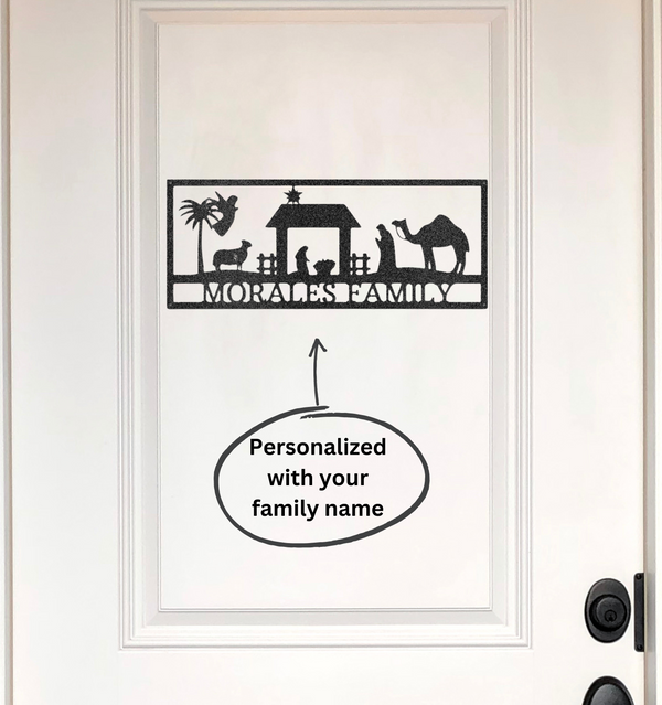 Nativity Monogram - Steel Sign