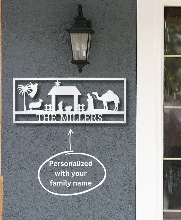 Nativity Monogram - Steel Sign