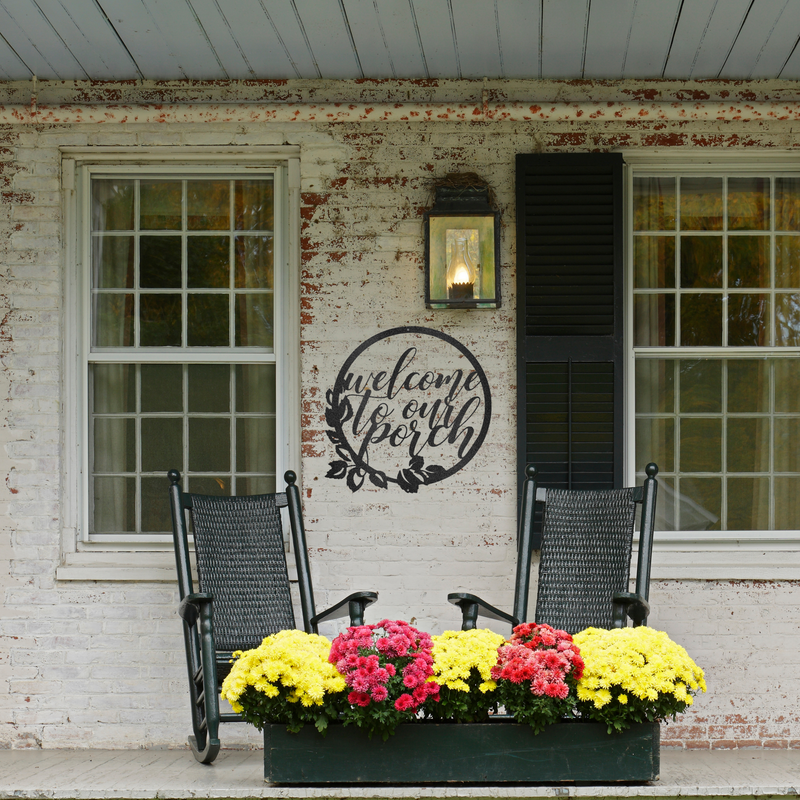 Welcome to Our Porch - Steel Sign