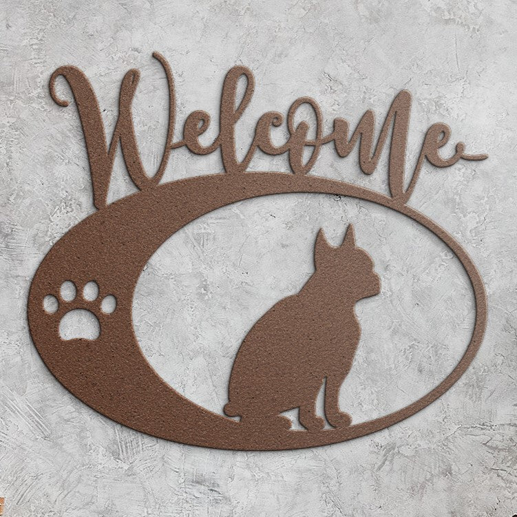 Frenchie Welcome Steel Sign