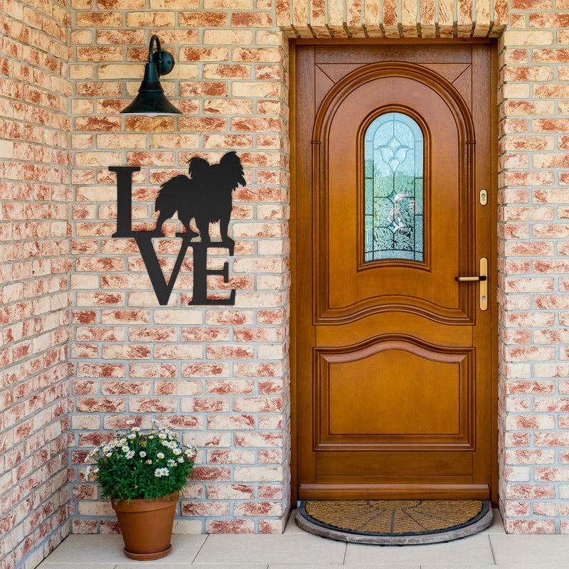 PAPILLON LOVE STEEL SIGN