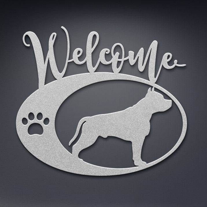 Pitbull Welcome Sign