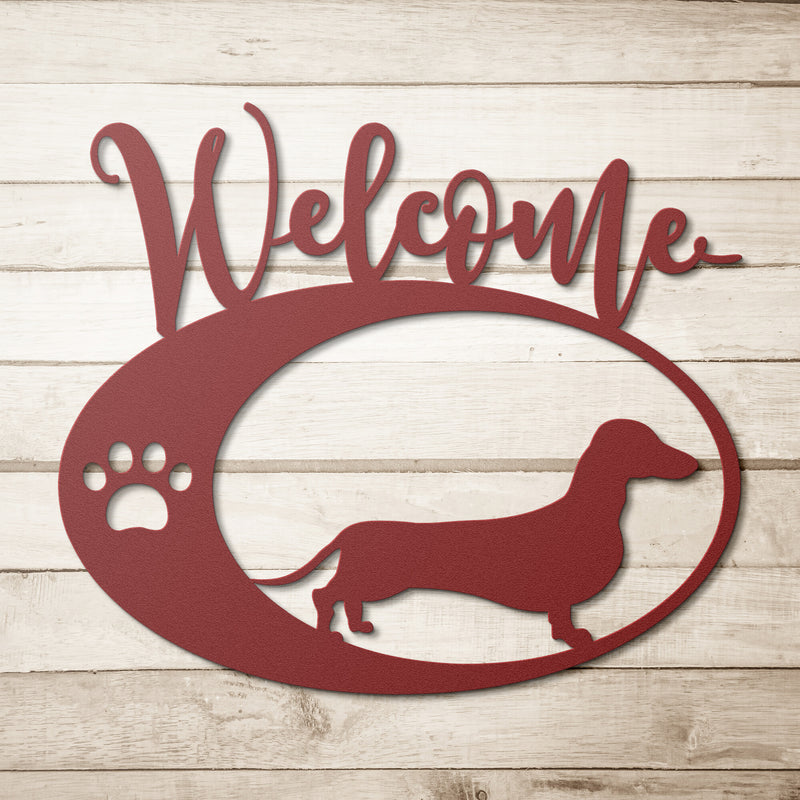 Dachshund Welcome Sign