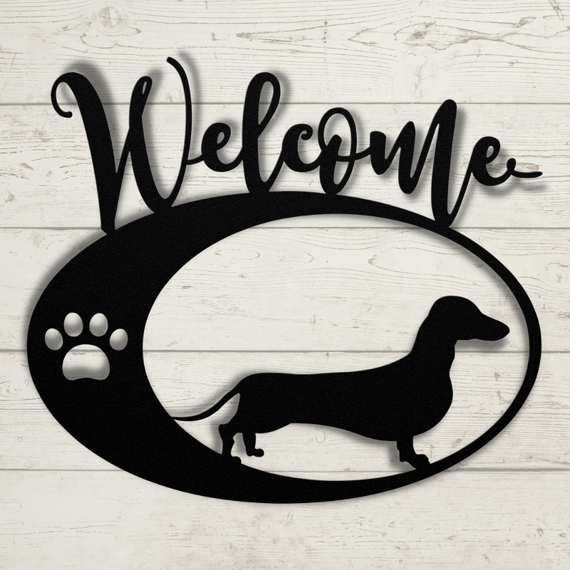 Dachshund Welcome Sign