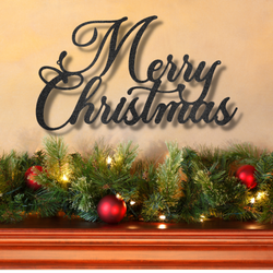 Merry Christmas Script - Steel Sign