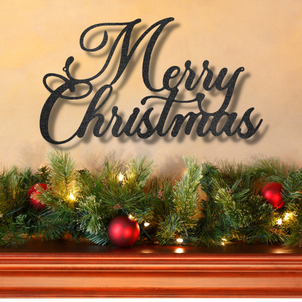 Merry Christmas Script - Steel Sign
